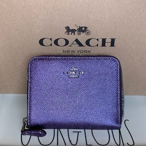 Coach Metallic Periwinkle Purple Wallet